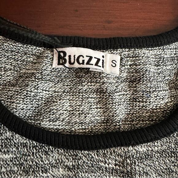 Bugzzi Ash Grey Black trim Crop Tank Top Sleeveless Small Summer Shirt - Picture 11 of 13